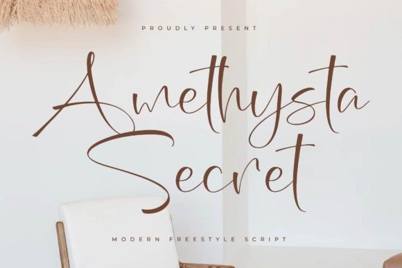 Amethysta Secret: A Modern Script Typeface for Digital Branding