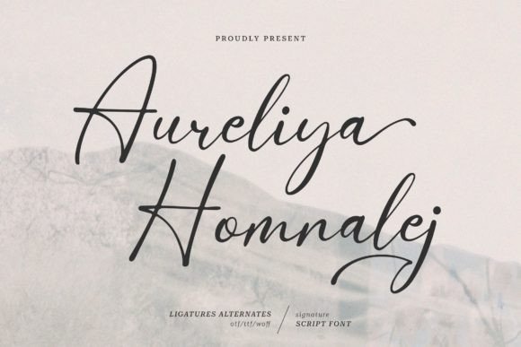 Aureliya Homnalej: A Dainty Script Font for Elegant Handmade Products