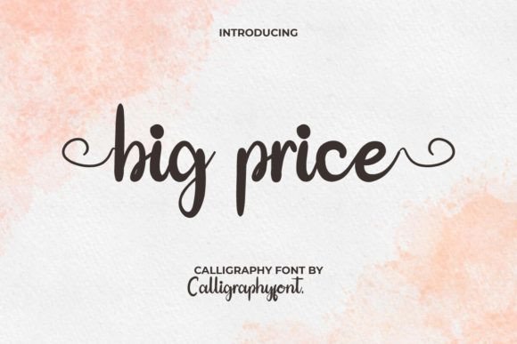 Big Price Typeface: A Bold Script for Luxurious Brand Identity