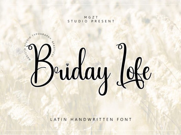 Briday Lofe: A Handwritten Script Font for Elegant Craft Designs