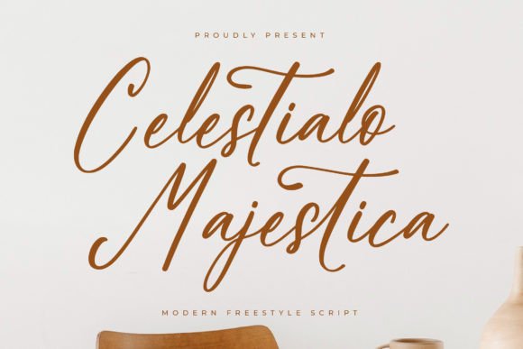 Celestialo Majestica: A Modern Script Font for Premium Brand Campaigns