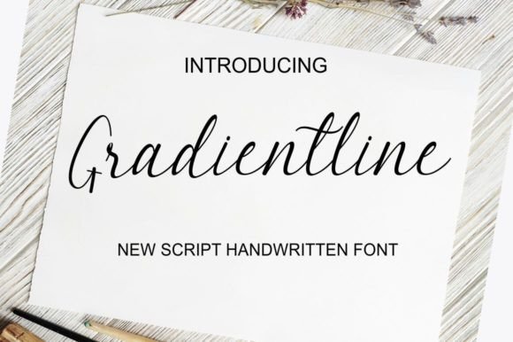 Gradientline: The Modern Script Typeface for Handmade Branding