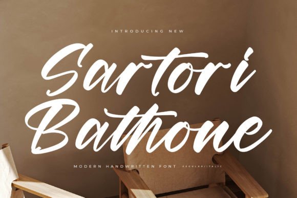 Sartori Bathone: A Modern Handwritten Font for Luxury Brand Identity