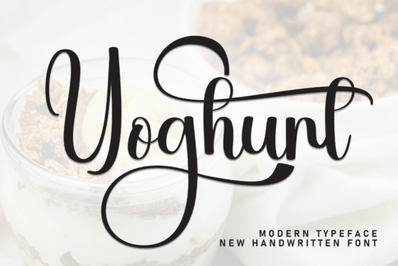 Yoghurt: A Sweet Handwritten Typeface for Editorial Design